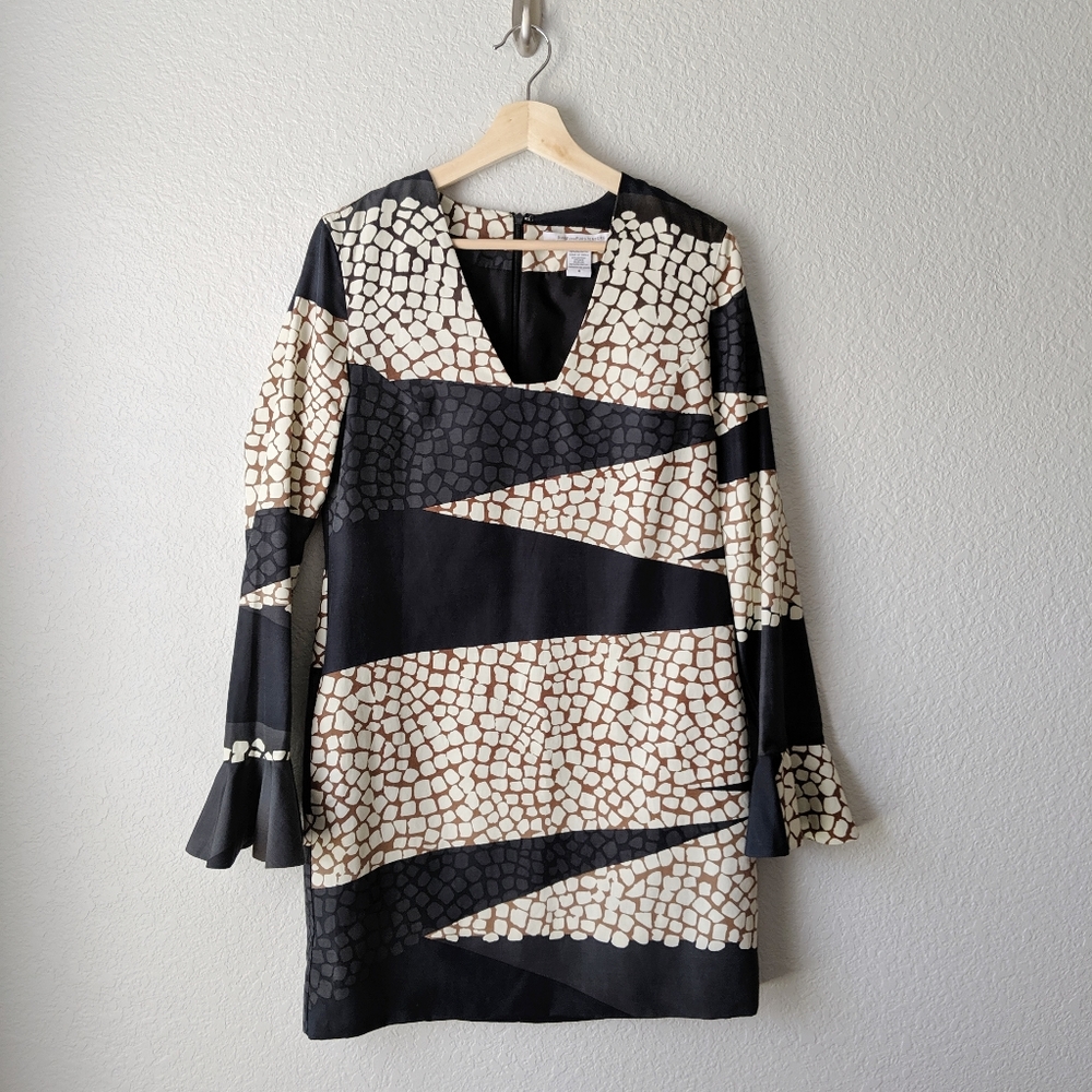 Diane von Furstenberg Giraffe Triangle Print Dress